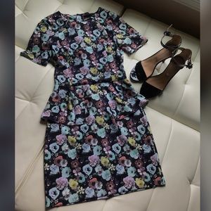 Floral peplum dress